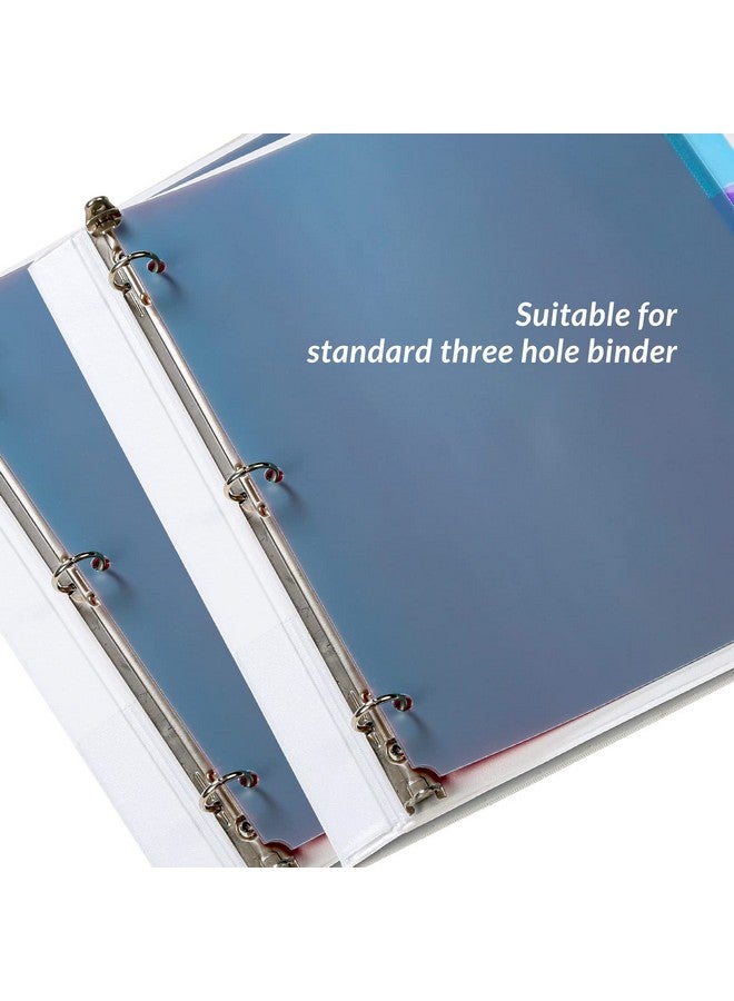Seashell 8-Tab Plastic Binder Dividers, Insertable Index Dividers For 3 Ring Binders, Letter Size, Durable, Assorted Colors, School Subject Binder Organizers, Pack Of 3 Sets (24 Dividers Total) - Image 4