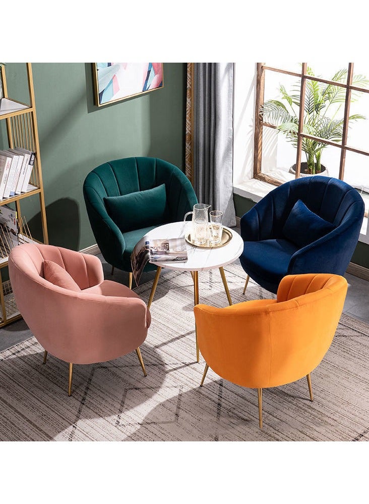  CityRiya-Long كرسي مميز، كرسي استرخاء، كرسي بذراع للاسترخاء، كرسي مكتب منزلي، كرسي أريكة، كرسي طعام مريح، كراسي مكياج مخملية، كرسي جانبي فردي للأريكة، كرسي زينة للمكتب المنزلي (وردي) - Image 3