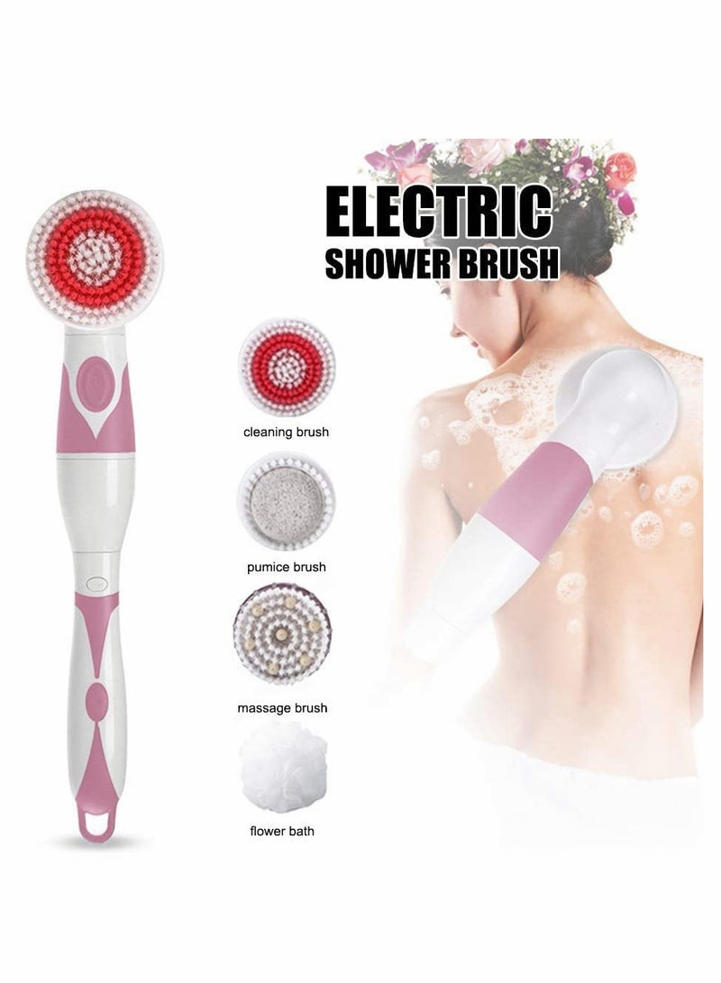 SYOSI Electric Spin Massage Shower Brush Bath SPA Cleaning Waterproof Back Scrubber Long Handle Bathing Bathroom Cleaning Spa Massage Shower Scrubber Brush Accessories 2022 New - Image 3