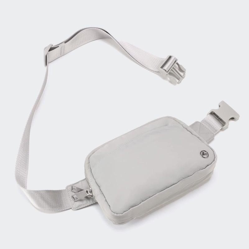 Pander Everywhere Belt Bag for Women, 5 Zipper Pockets Nylon Crossbody Fanny Pack Purse (Seal Grey) - Image 2