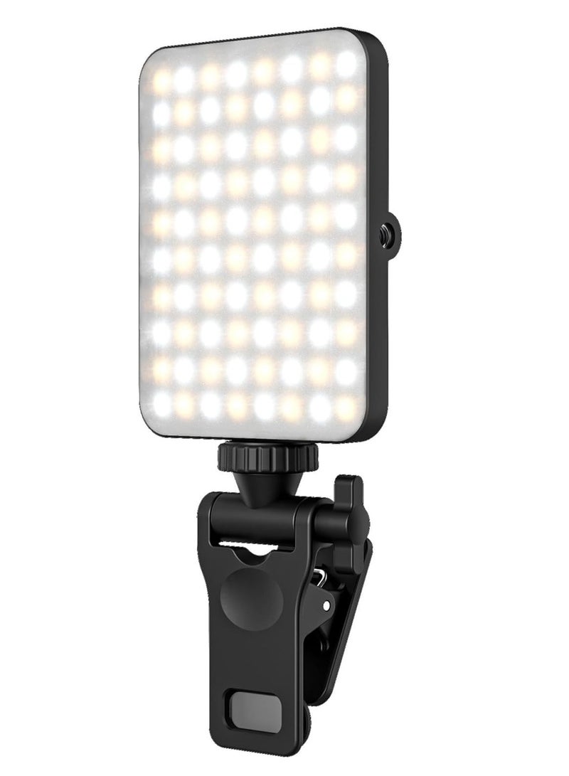 80 LED Phone Light, Selfie Light, Rechargeable Clip Video Light, Adjusted Multiple Light Modes, for Phone, Camera, Laptop, iPad, Light for Phone for Selfie, Video Conference, TikTok, Vlog  - Image 4