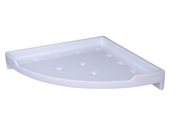 RAYNO Ceramic Finished Non BRAKABLE Multipurpose Kitchen Bathroom Shelf Wall Holder SpaceSaving White Bathroom Shelf for Toiletries Shampoo Accessories - Image 1
