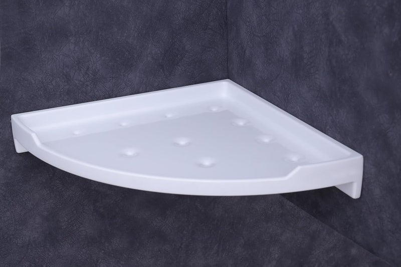 RAYNO Ceramic Finished Non BRAKABLE Multipurpose Kitchen Bathroom Shelf Wall Holder SpaceSaving White Bathroom Shelf for Toiletries Shampoo Accessories - Image 3