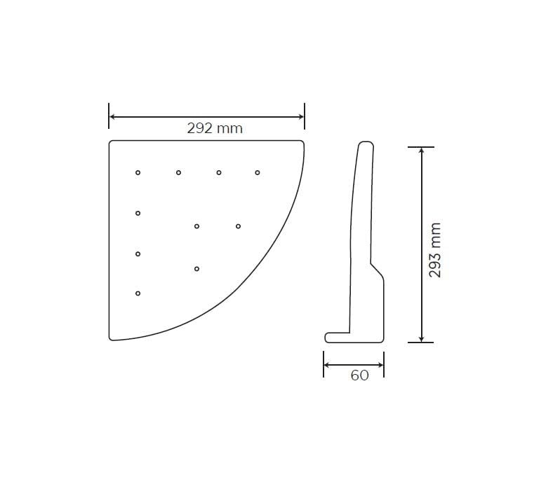 RAYNO Ceramic Finished Non BRAKABLE Multipurpose Kitchen Bathroom Shelf Wall Holder SpaceSaving White Bathroom Shelf for Toiletries Shampoo Accessories - Image 2