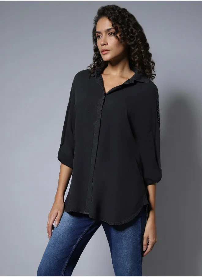 HIGH STAR Women Black Shirt