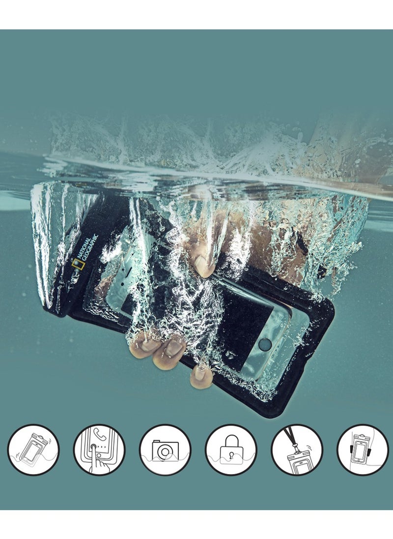 NATIONAL GEOGRAPHIC National Geographic Universal Waterproof Pouch Cellphone Dry Bag Case - Black  - Image 4