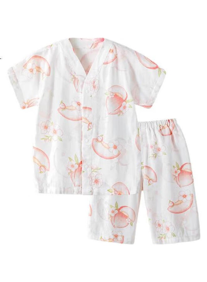 Beptides Children'S Pajamas For Boys And Girls Summer Thin Breathable Home Wear Set Baby Parent-Child Pajamas Short Sleeve - Image 1