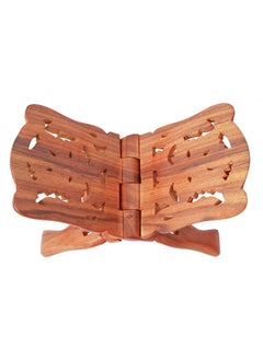 MATANGEE MATANGEE Handicraft Pakka Sheesham Wooden Polished Folding Holy Book Stand Rehal Reading Book Rest with Intricate Hand Carvings Size 26 x 135 x 15cm Brown  - Image 1