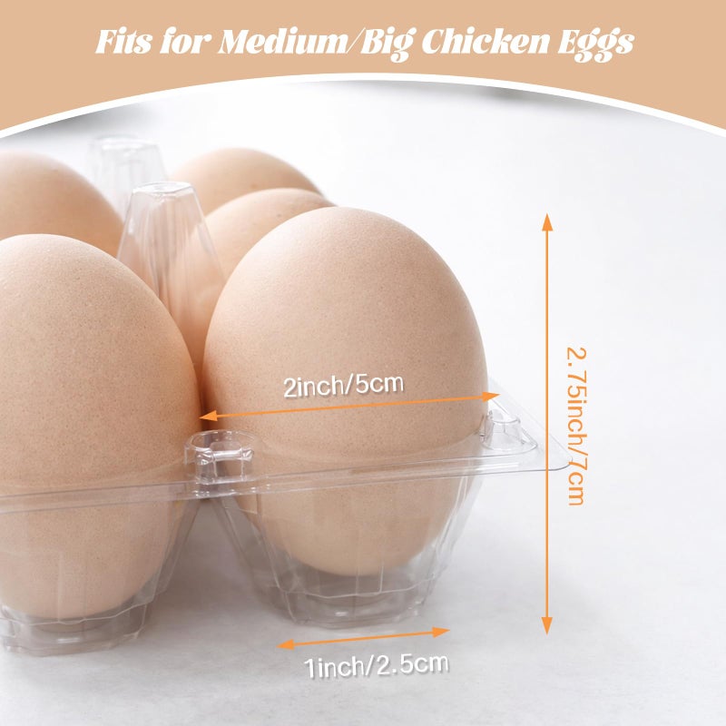 WIKDAY Plastic Egg Cartons 60 Pack 12 Count Cheap Bulk Clear Dozen Reusable Empty Egg Containers for Chicken Eggs Storage with Date Tracking Stickers Egg Care Instructions - Image 2