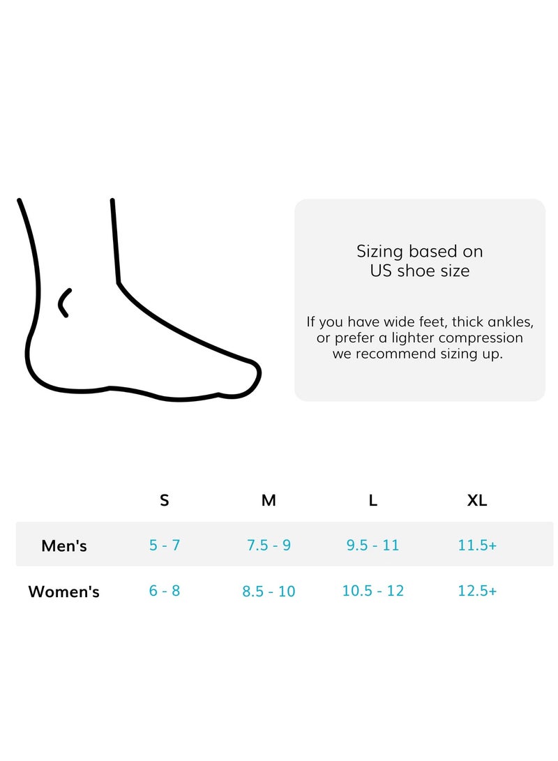 Generic Compression Ankle Socks for Neuropathy & Plantar Fasciitis Relief - Arch Support & Heel Spur Brace for Women (L - 1 Pair)  - Image 2