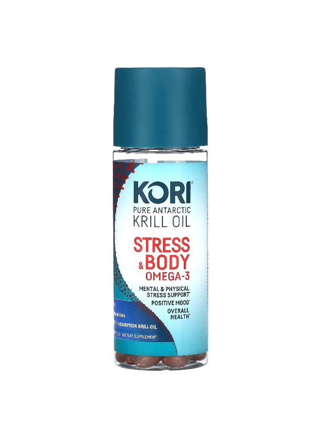 Kori Kori, Pure Antarctic Krill Oil, Stress & Body Omega-3 with Ashwagandha, 80 Softgels - Image 3