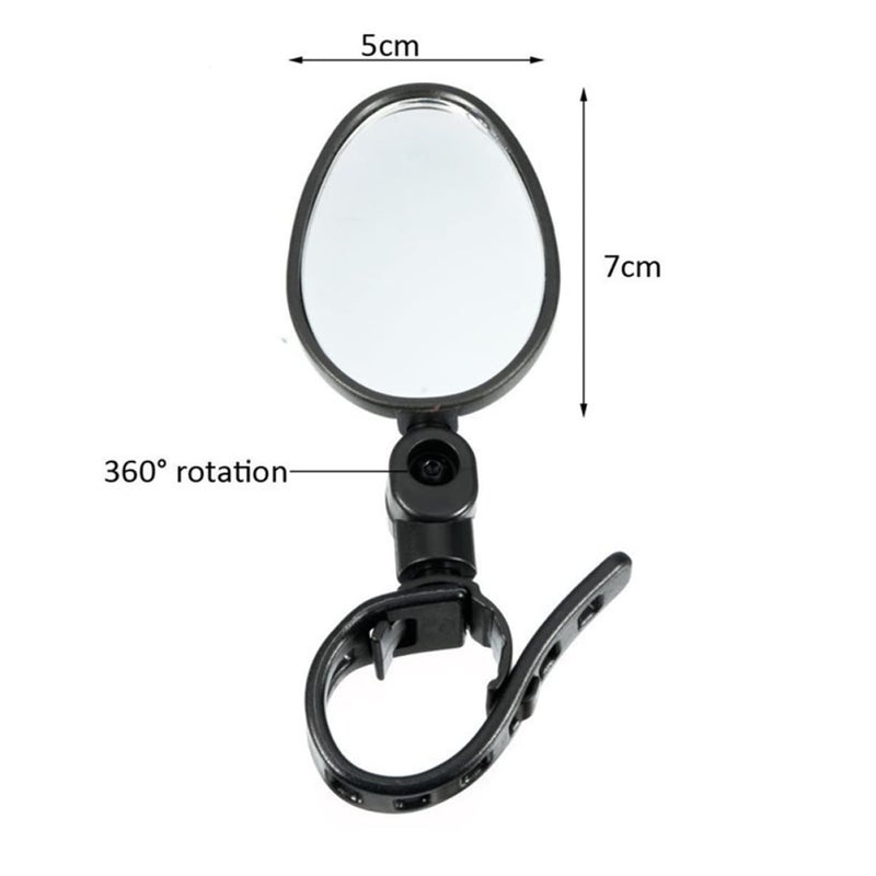 Adjustable Bike Handlebar Mirrors Rearview Safety Cycling Easy Install High Definition Scratch Resistant - Image 3