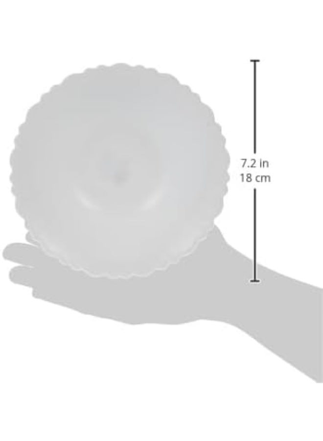 Borosil Larah Fluted White Opal Multipurpose Bowl 6.5 Inch (16.5 cm), White, 1 PC white - Image 2