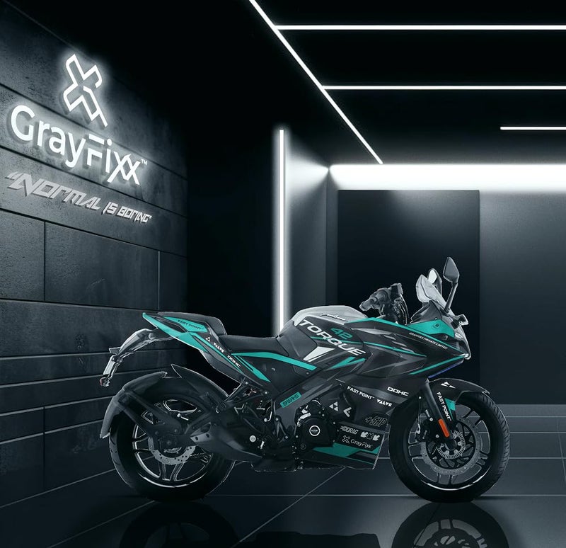 Grayfixx Torque Edition Full Body Sticker for Pulsar RS 200 | Made in Premium Gloss Vinyl with FPF(Fade Protection Film), Water Proof, Precut Sticker, Pack of 1 Both Side with 2 Years Guarantee - Image 2