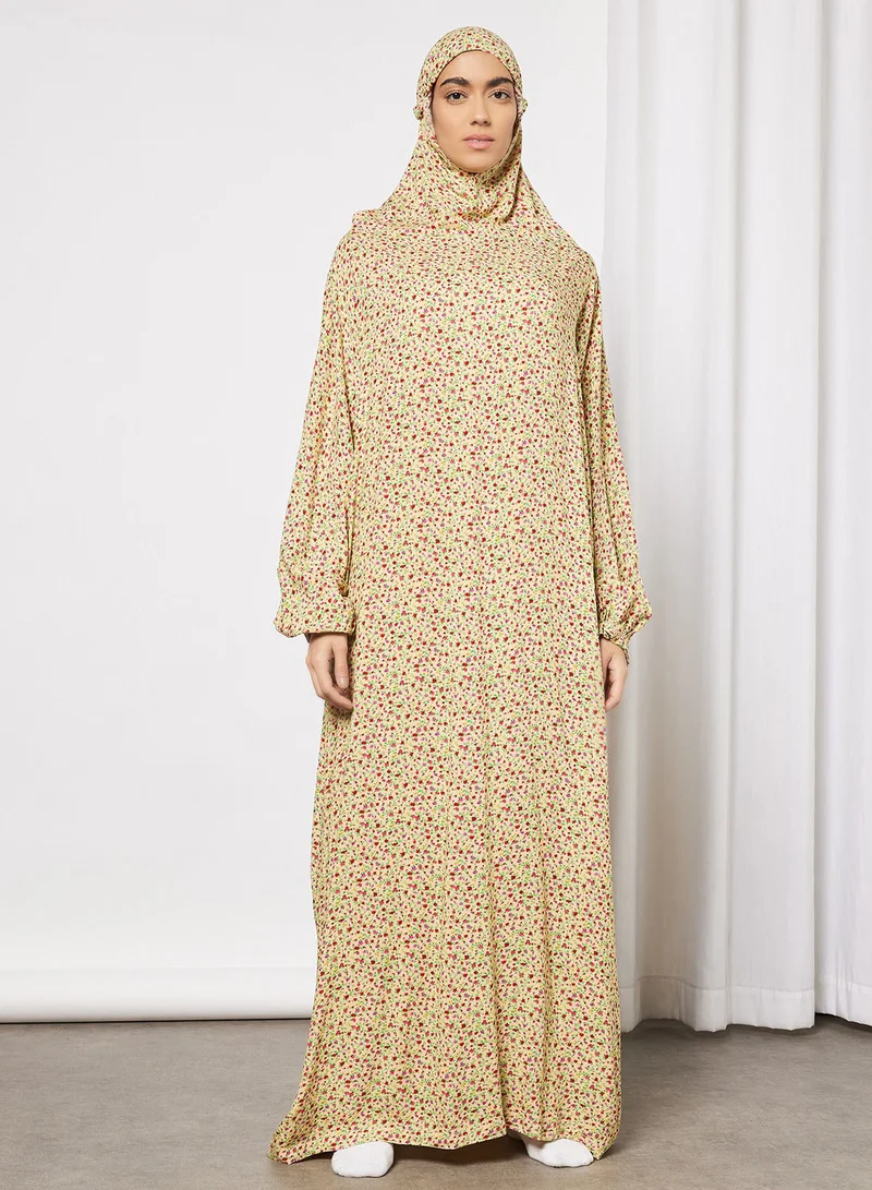 Hayat Praying Dress With Attached Veil