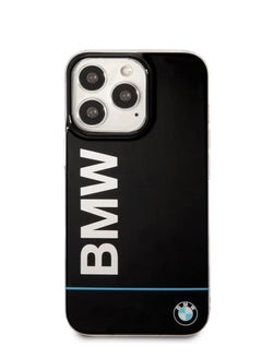 BMW BMW PC/TPU Hard Case Blue Line with Big Logo for iPhone 13 Pro (6.1") - Black  - Image 1