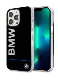 BMW BMW PC/TPU Hard Case Blue Line with Big Logo for iPhone 13 Pro (6.1") - Black  - Image 2