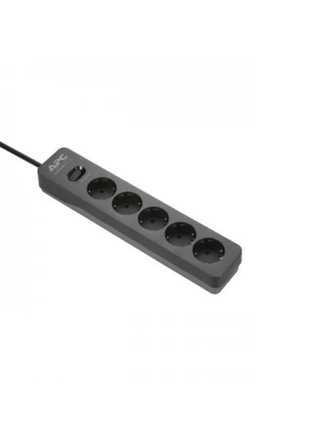 APC Essential SurgeArrest 5 Outlet 2 USB Ports Black 230V Germany - Image 1