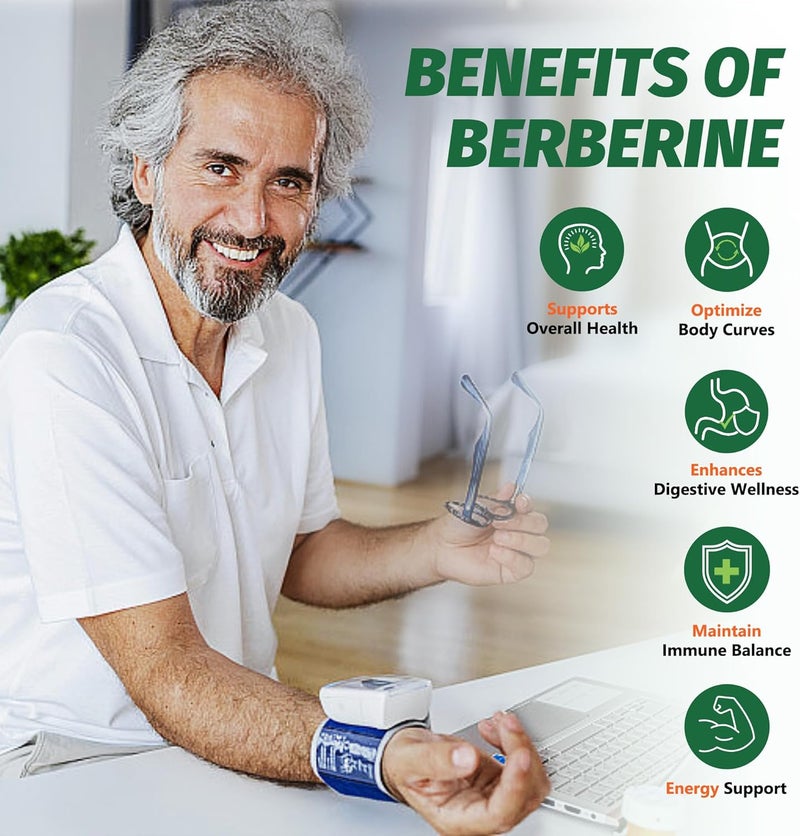 Manewu Organic Berberine Supplement  180 Count Berberine with Ceylon Cinnamon  Citrus Bergamot for WeGHT Health Gut Health  Immune Support Berberine 1500mg Complex 3Month Supply - Image 4