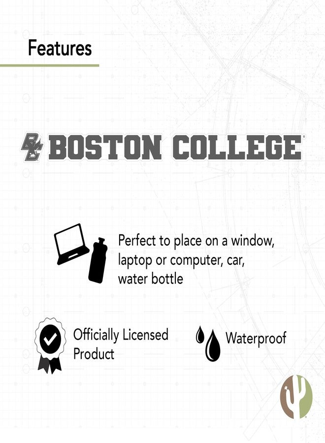 Desert Cactus Boston College Eagles BC Name Logo Vinyl Decal Laptop Water Bottle Car Scrapbook (15 Inch Sticker) - Image 4