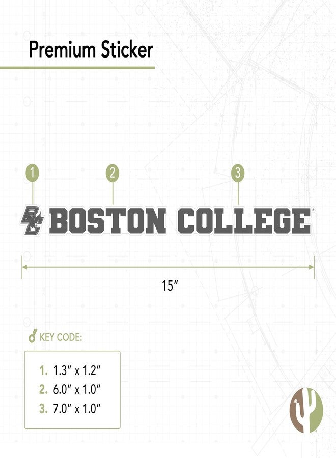 Desert Cactus Boston College Eagles BC Name Logo Vinyl Decal Laptop Water Bottle Car Scrapbook (15 Inch Sticker) - Image 2