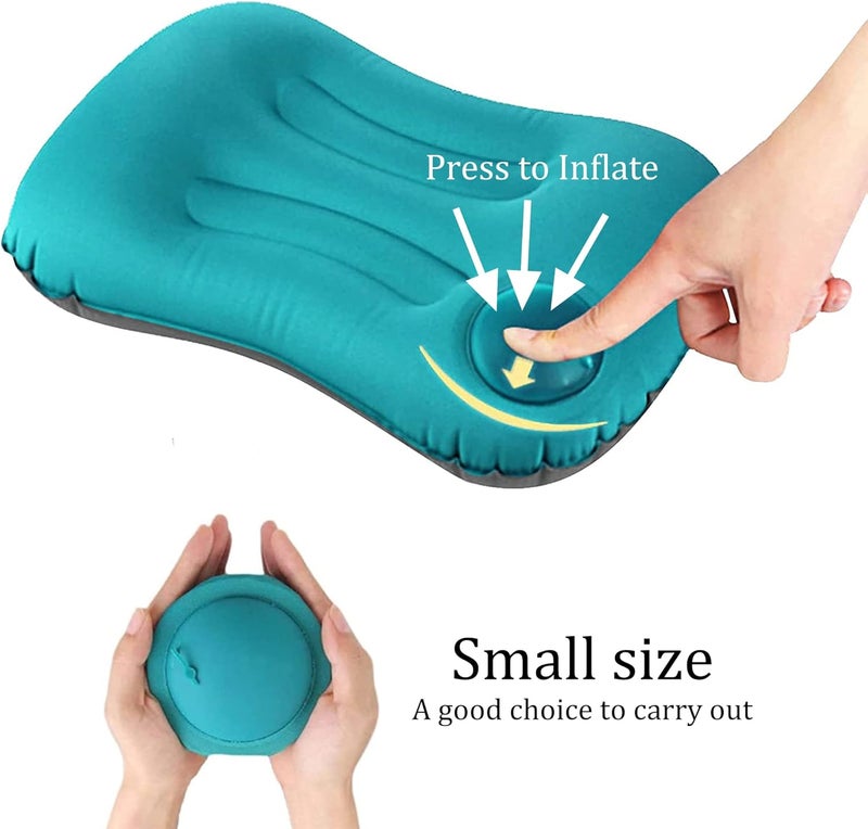 Inflatable Camping Pillow, Ultralight Inflating Pillow, Camping &Beach Travel Pillow, Ultra-light Camping Pillow for Adults & Kids (Green) - Image 3