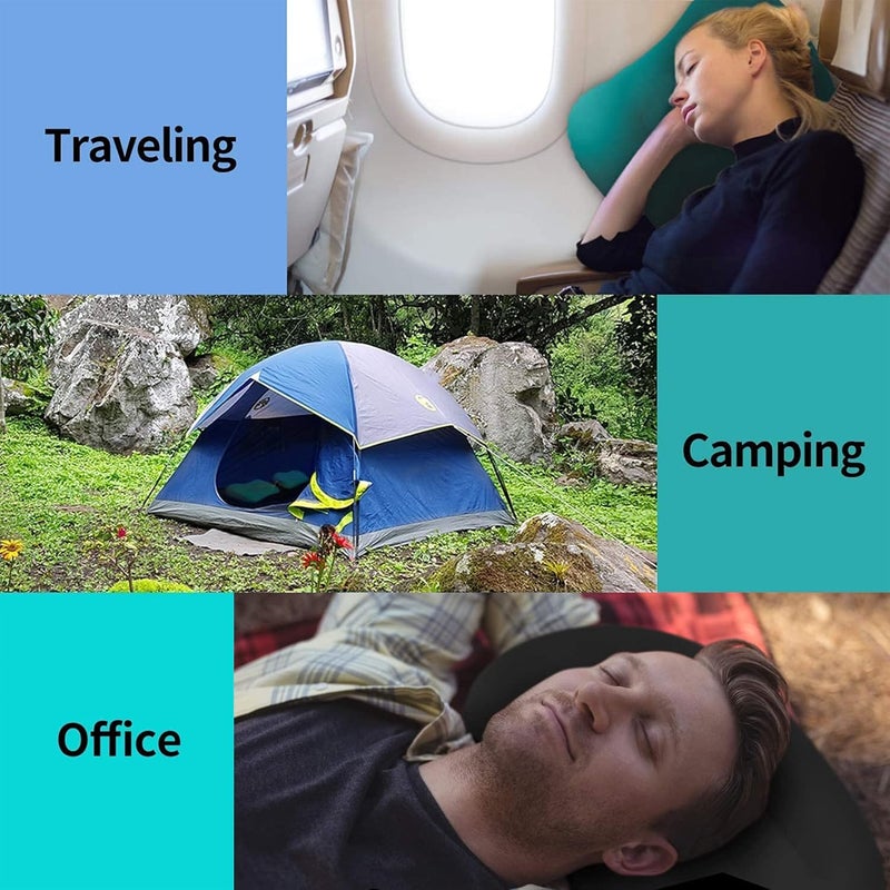 Inflatable Camping Pillow, Ultralight Inflating Pillow, Camping &Beach Travel Pillow, Ultra-light Camping Pillow for Adults & Kids (Green) - Image 4