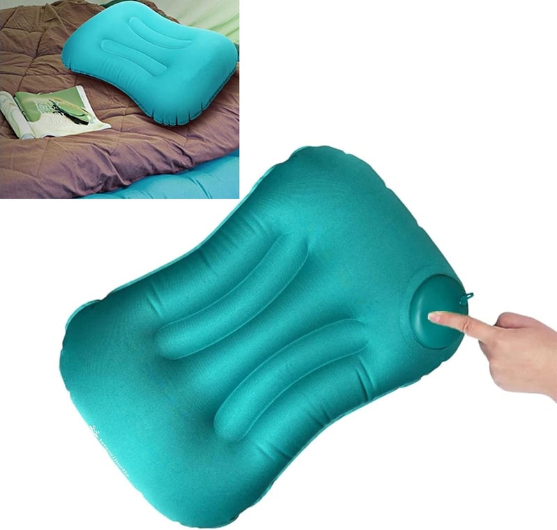 Inflatable Camping Pillow, Ultralight Inflating Pillow, Camping &Beach Travel Pillow, Ultra-light Camping Pillow for Adults & Kids (Green) - Image 1