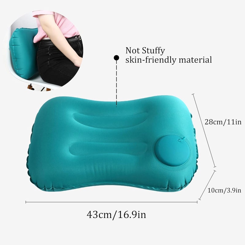 Inflatable Camping Pillow, Ultralight Inflating Pillow, Camping &Beach Travel Pillow, Ultra-light Camping Pillow for Adults & Kids (Green) - Image 5