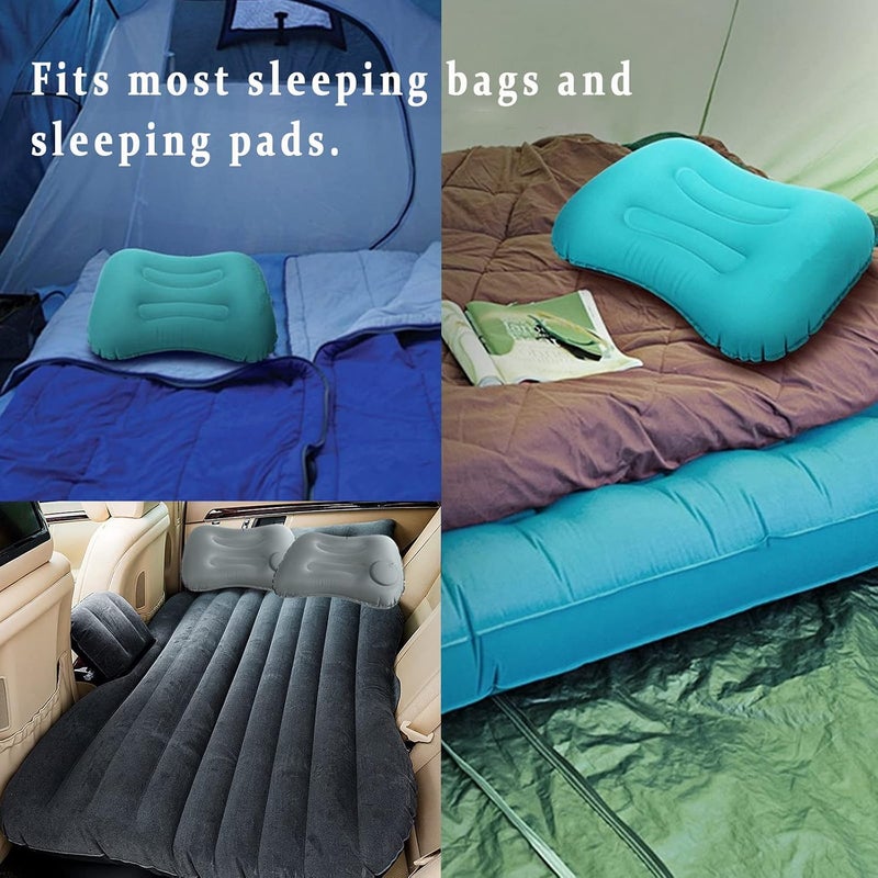 Inflatable Camping Pillow, Ultralight Inflating Pillow, Camping &Beach Travel Pillow, Ultra-light Camping Pillow for Adults & Kids (Green) - Image 2