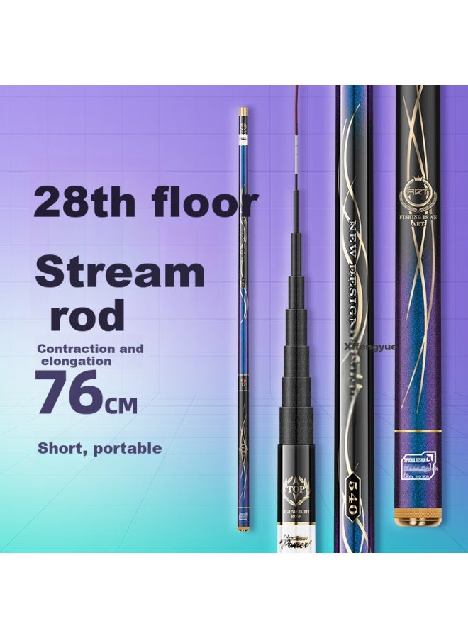 Shark Shensha 3.9-Meter Short-Section Fishing Rod, Hand Rod, Xifengyue Stream Rod, Ultra-Light, Ultra-Hard, 28-Section Fishing Pole, Wild Fishing Tackle - Image 3