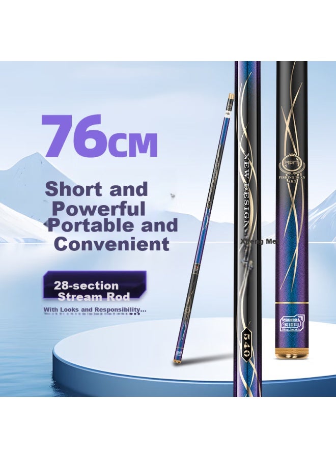 Shark Shensha 3.9-Meter Short-Section Fishing Rod, Hand Rod, Xifengyue Stream Rod, Ultra-Light, Ultra-Hard, 28-Section Fishing Pole, Wild Fishing Tackle - Image 2