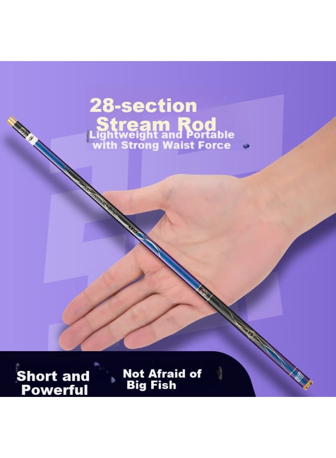 Shark Shensha 3.9-Meter Short-Section Fishing Rod, Hand Rod, Xifengyue Stream Rod, Ultra-Light, Ultra-Hard, 28-Section Fishing Pole, Wild Fishing Tackle - Image 4