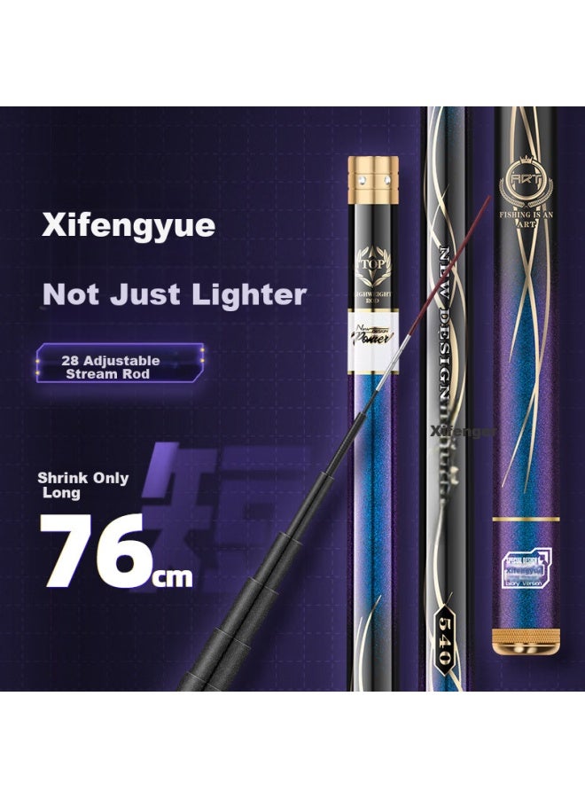 Shark Shensha 3.9-Meter Short-Section Fishing Rod, Hand Rod, Xifengyue Stream Rod, Ultra-Light, Ultra-Hard, 28-Section Fishing Pole, Wild Fishing Tackle - Image 1