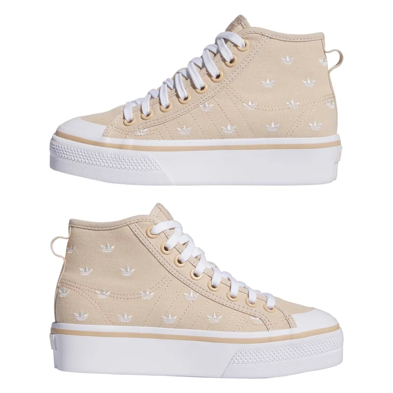 اديداس اوريجينالز adidas NIZZA PLATFORM MID W Beige Originals Unisex Shoes