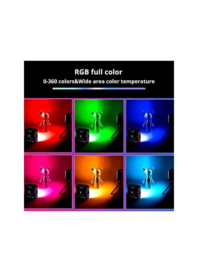 wisfunlly RGB Video Light, Portable LED Camera Video Light 360°Full Color Dimmable 2500K-10000K Rechargeable LED Lighting for Vlogging, Video Conference, TikTok, Photography Lights  - Image 4