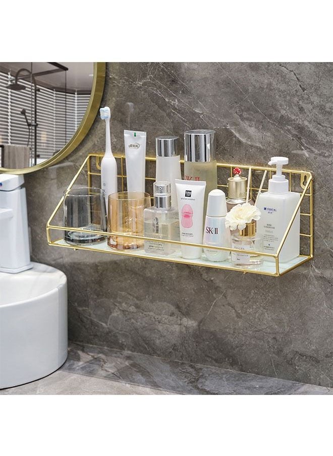 ZCM-HAPPY Bathroom Shelf Shower Shampoo Soap Organizer Wall Mounts Storage Rack  - Image 3