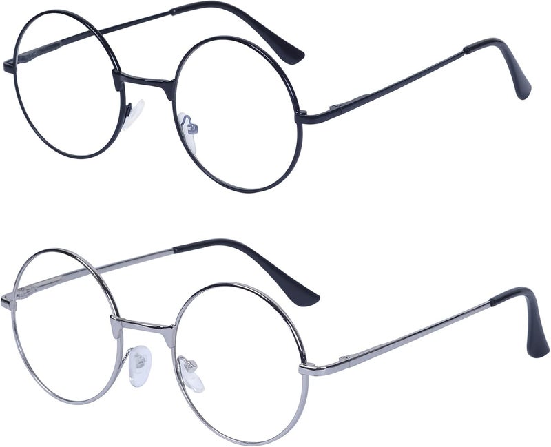 JoXiGo 4 Pack Reading Glasses for Women Men Retro Round Metal Frame - Image 4