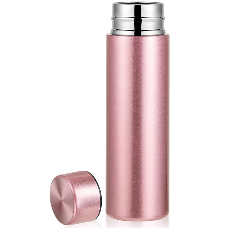 Irenare 5oz Mini Water Bottle Mini Insulated Stainless Steel Bottle Purse Water Bottle Cute Leak Proof Flask Keeps Drink Cold and Hot for Purse WomenPink1 Piece