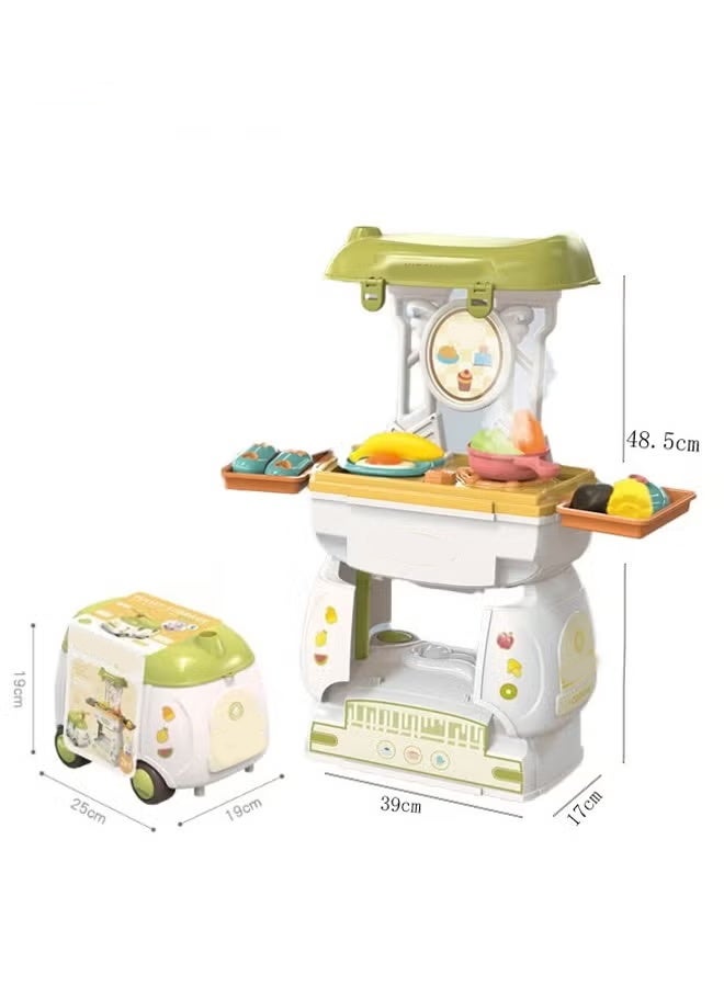 مجموعة أدوات مائدة محاكاة لعبة المطبخ للأطفال الصغار، ألعاب لعب الأدوار، مجموعة ملعقة وشوكة طعام كرتونية مع وظيفة تخزين، مناسبة للعب الأدوار للأولاد والبنات فوق 3 سنوات، ألعاب داخلية وخارجية، هدايا العطلات. - Image 2