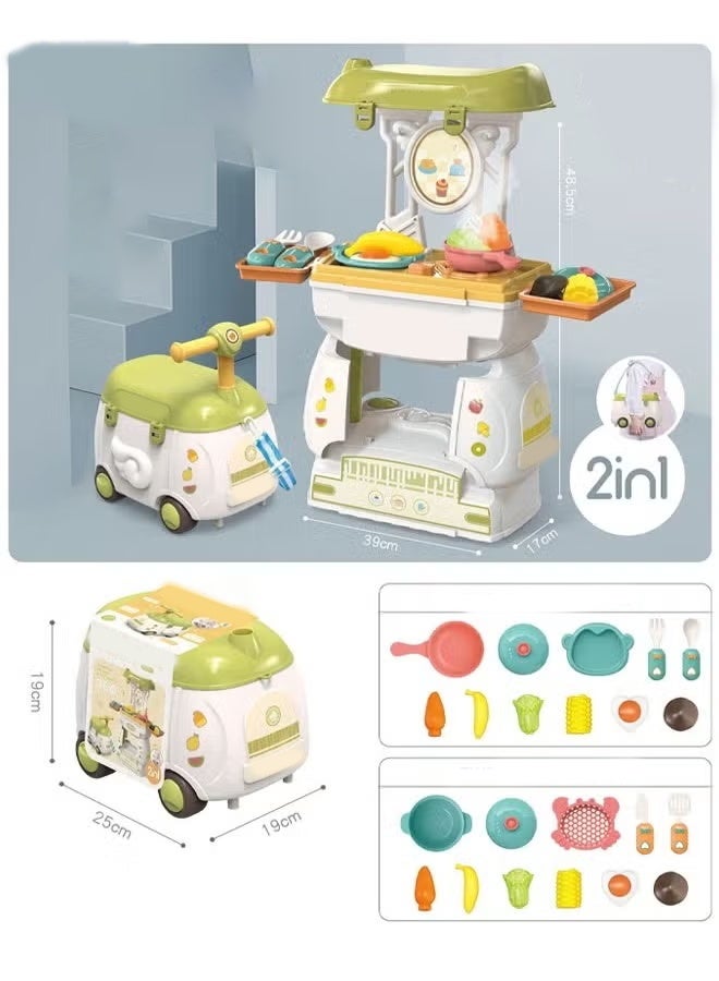 مجموعة أدوات مائدة محاكاة لعبة المطبخ للأطفال الصغار، ألعاب لعب الأدوار، مجموعة ملعقة وشوكة طعام كرتونية مع وظيفة تخزين، مناسبة للعب الأدوار للأولاد والبنات فوق 3 سنوات، ألعاب داخلية وخارجية، هدايا العطلات. - Image 4