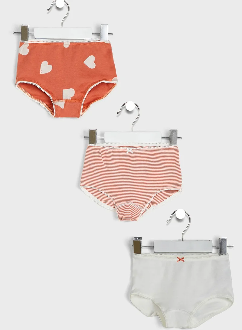Petit Bateau Youth 3 Pack Printed Briefs