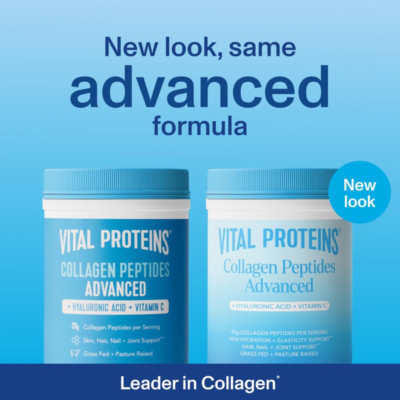 Vital Proteins Collagen Peptides Powder Advanced with Hyaluronic Acid & Vitamin C, Collagen Supplements, Unflavored, 13 Servings - Image 2