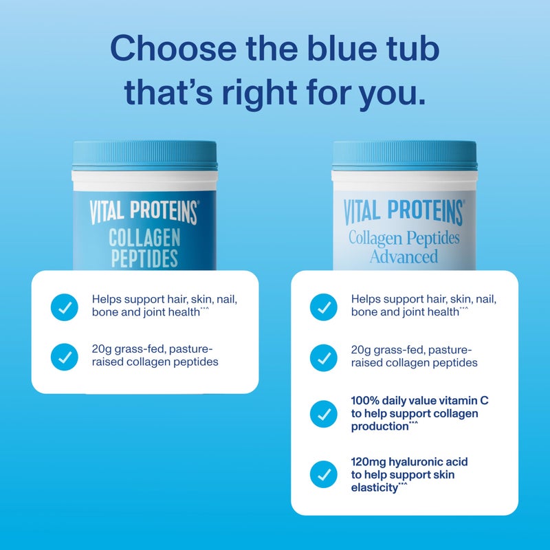 Vital Proteins Collagen Peptides Powder Advanced with Hyaluronic Acid & Vitamin C, Collagen Supplements, Unflavored, 13 Servings - Image 3