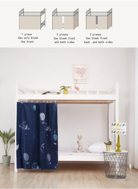 Bunk Bed Curtain Single Sleeper Canopy Blackout Cloth Shading Bedding Junior Students College Home Drapery 1pc