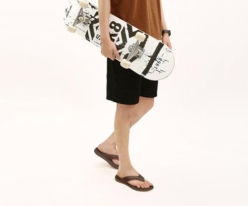 KuaiLu Mens Leather Sport Flip Flops Comfort Orthotic Thong Sandals with Plantar Fasciitis Arch Support for Outdoor Summer - Image 4