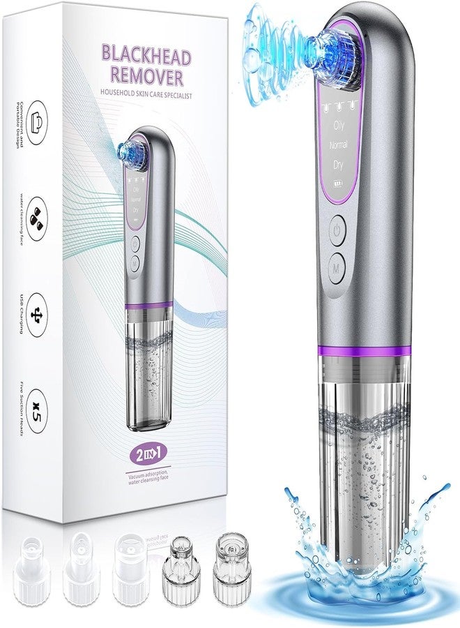 HOERCAAL Blackhead Remover Vacuum with Microbubble Cleaning, Facial Pore Extractor & Pro Cleanser Tool, 3 Suction Levels, 5 Replaceable Heads for Deep Cleansing & Skin Care - Image 1