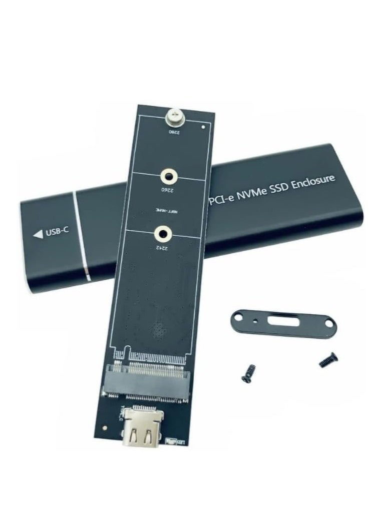 Generic - RACK TYPE C NVME NGFF PCIe SSD Enclosure NVME M-Key to Type C Solid State Drive Adapter Case For NVMe 10Gbps USB 3.1 Gen2 - Image 1
