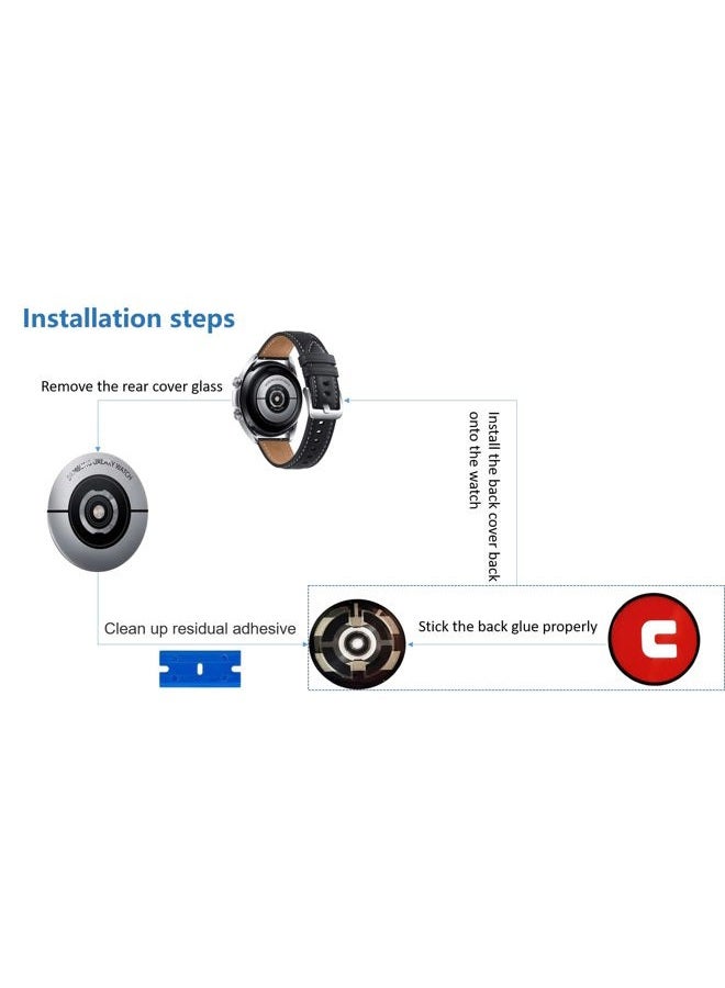 3PCS Ring Tape for Galaxy Watch Active 2/Galaxy Watch 3 to reattach The Rear Cover Glass for Samsung Galaxy Watch Active 2(44mm/41mm)/Galaxy Watch 3(45mm/41mm) (3Pcs) - Image 3