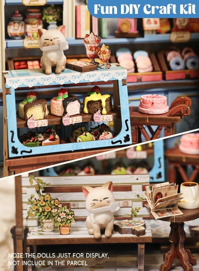 Cutefun Book Nook Kit - DIY Miniature House Kit for Adults and Teens, 3D Wooden Puzzle Mini House Building Kit with LED, Dollhouse Kit Bookshelf Insert Decor Creative Gifts (Sweet Marie) - Image 4
